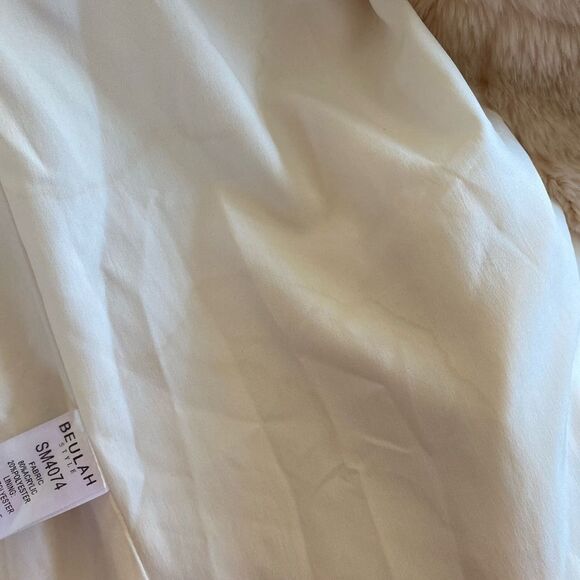 Beulah faux fur pink/beige jacket snap closure size large - Picture 11 of 16